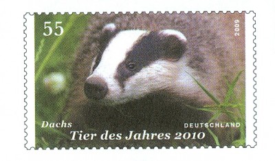 Bund 2009 MiNr. Dachs GS WertStempel 55 Cent.jpg