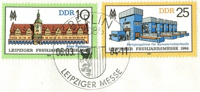 DDR 1984 MiNr. 2862 und 2863, Leipz. FrühjahrsMesse-1.jpg