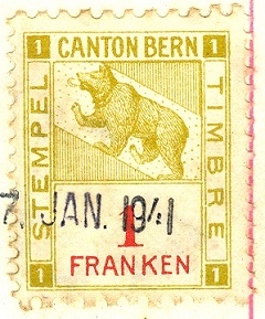 Schweiz 1941, Fiskalmarke, 1 Franken -1.jpg