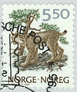 Norwegen 1991, MiNr. 1059, Luchs.jpg
