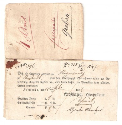 Postschein aus Carlsruhe über Graben.jpeg